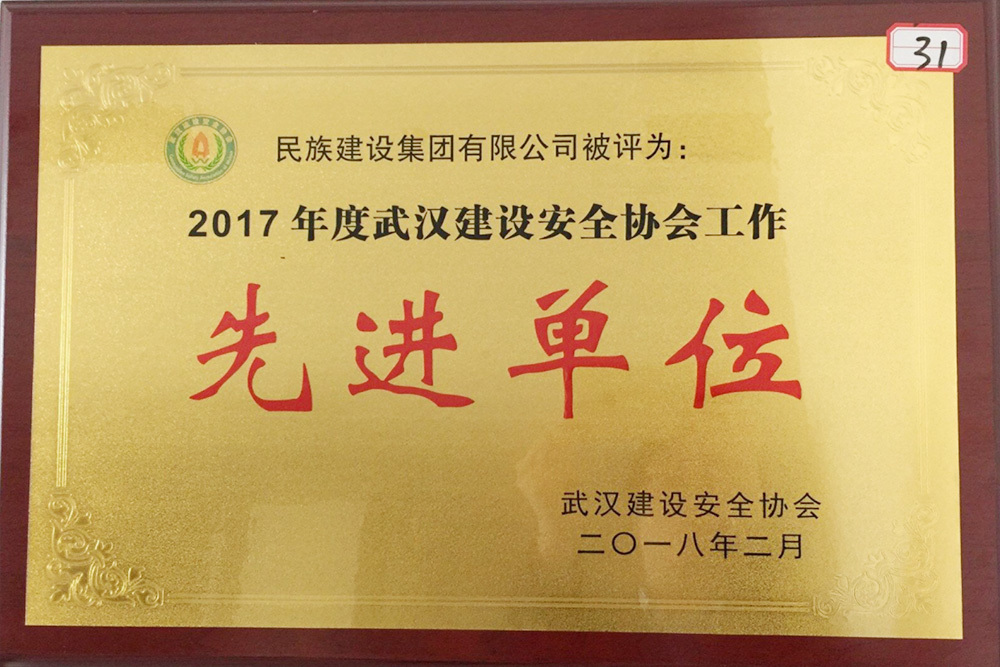 2017年度武汉建设安全协会工作先进单位